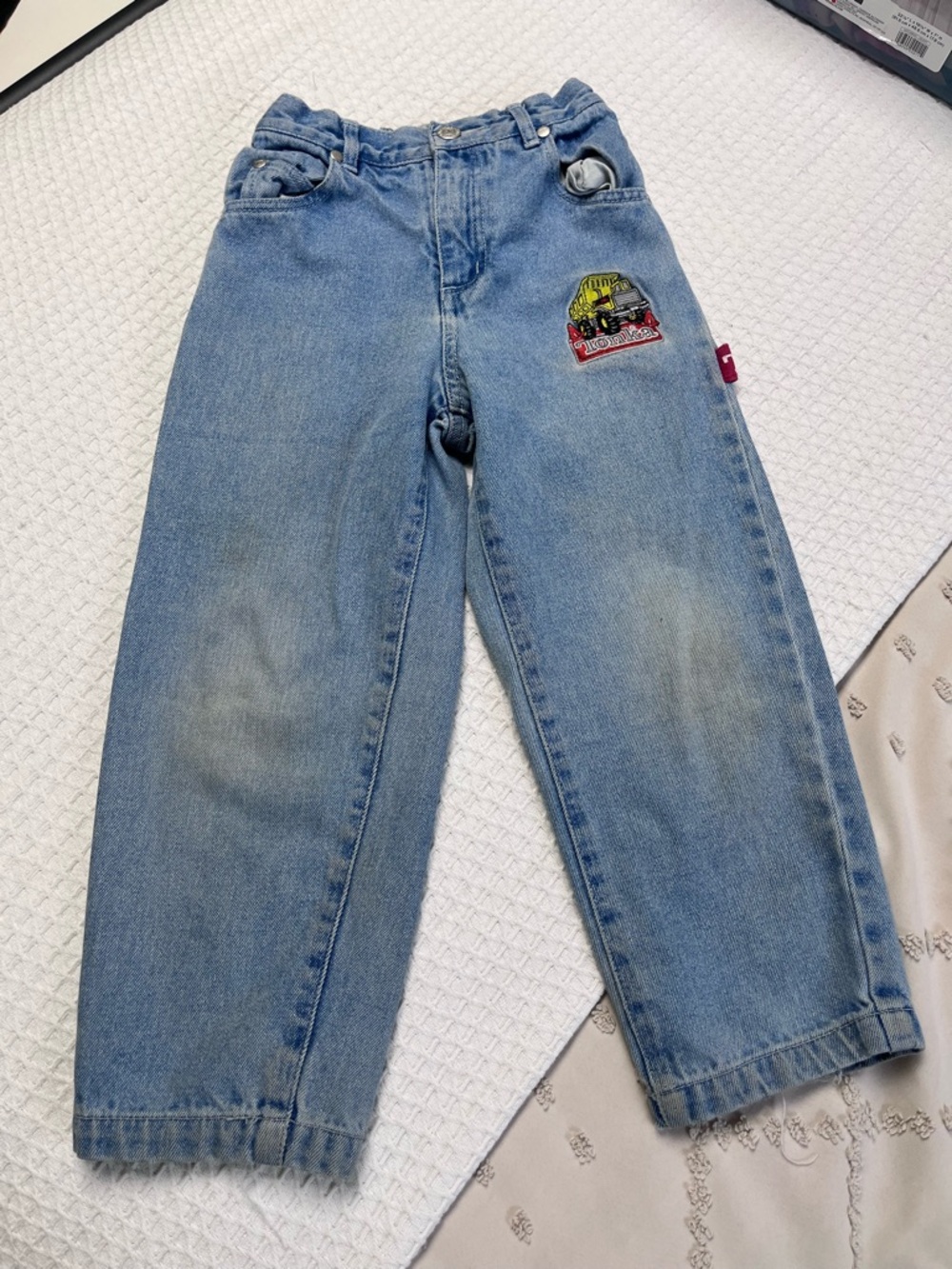 Vintage Tonka Light Wash Kid's Jeans with Truck Patch
